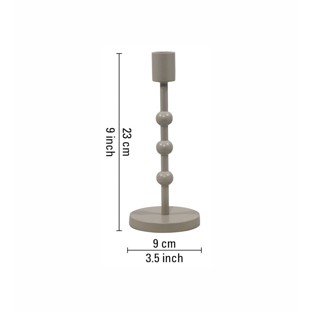 Metal Candle Holder - Grey