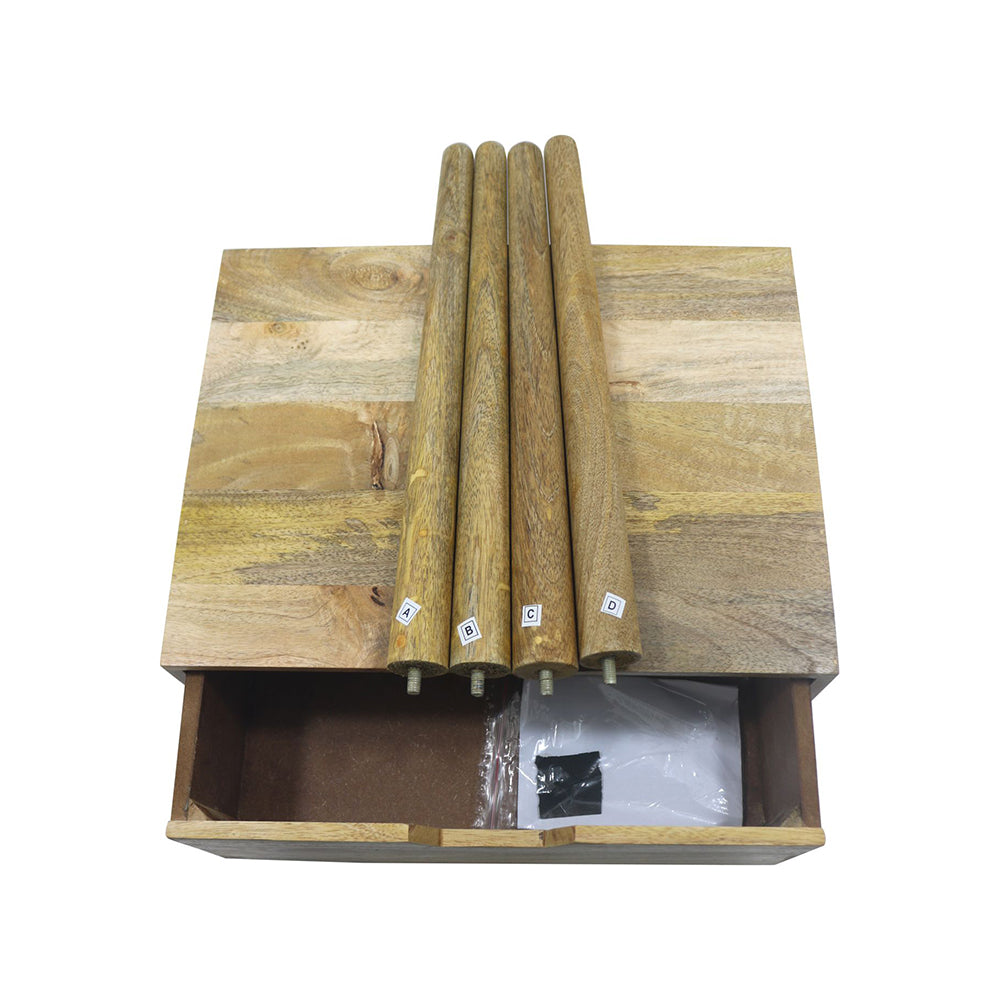 Alva Wooden Night Stand - Natural