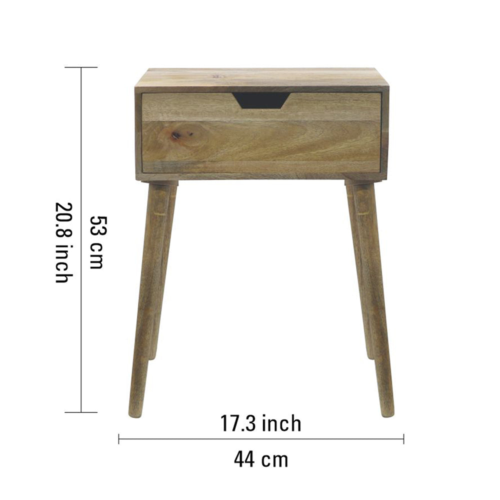 Alva Wooden Night Stand - Natural