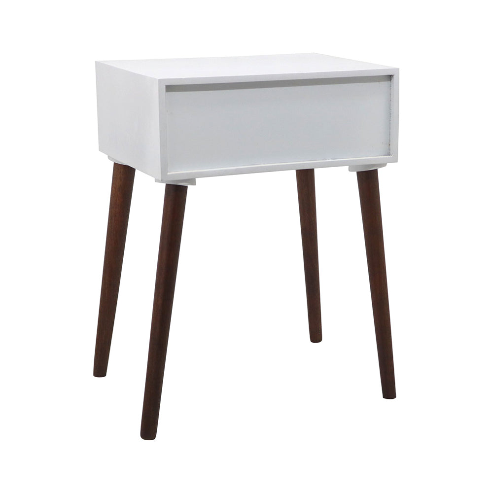 Alva Wooden Night Stand - White