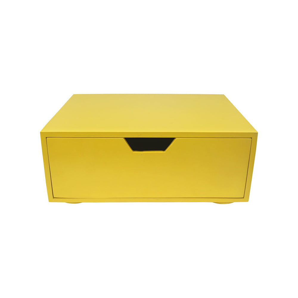 Alva Wooden Night Stand - Yellow