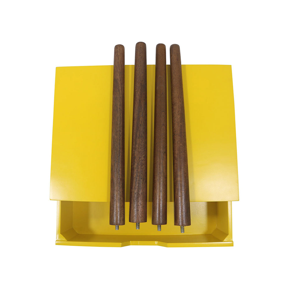 Alva Wooden Night Stand - Yellow