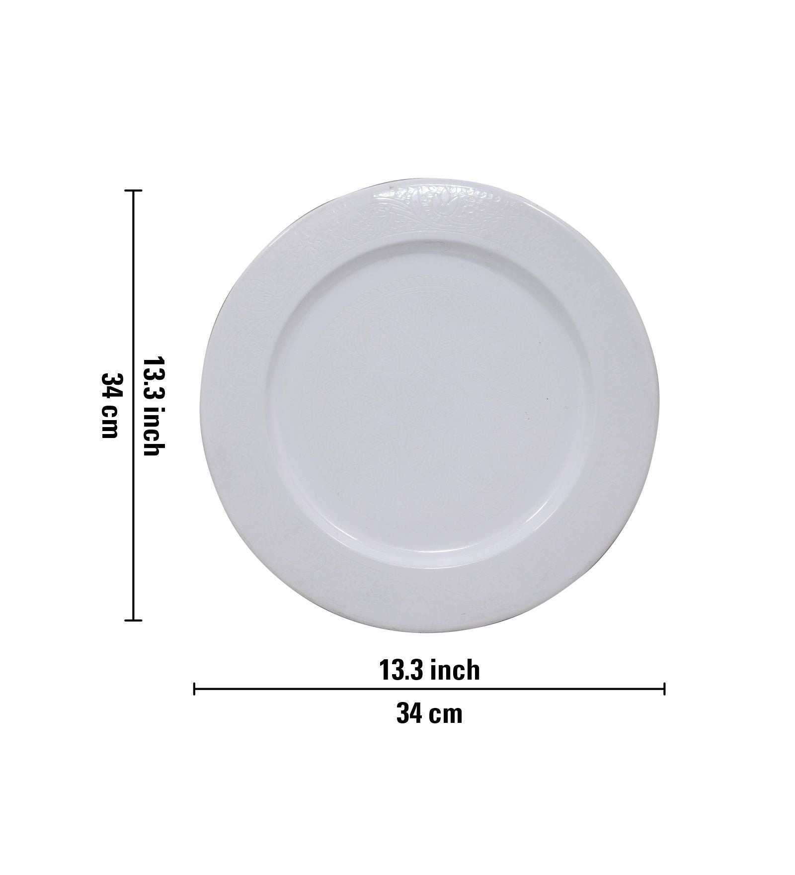 Metal Charger Plate, Set Of 4 - White