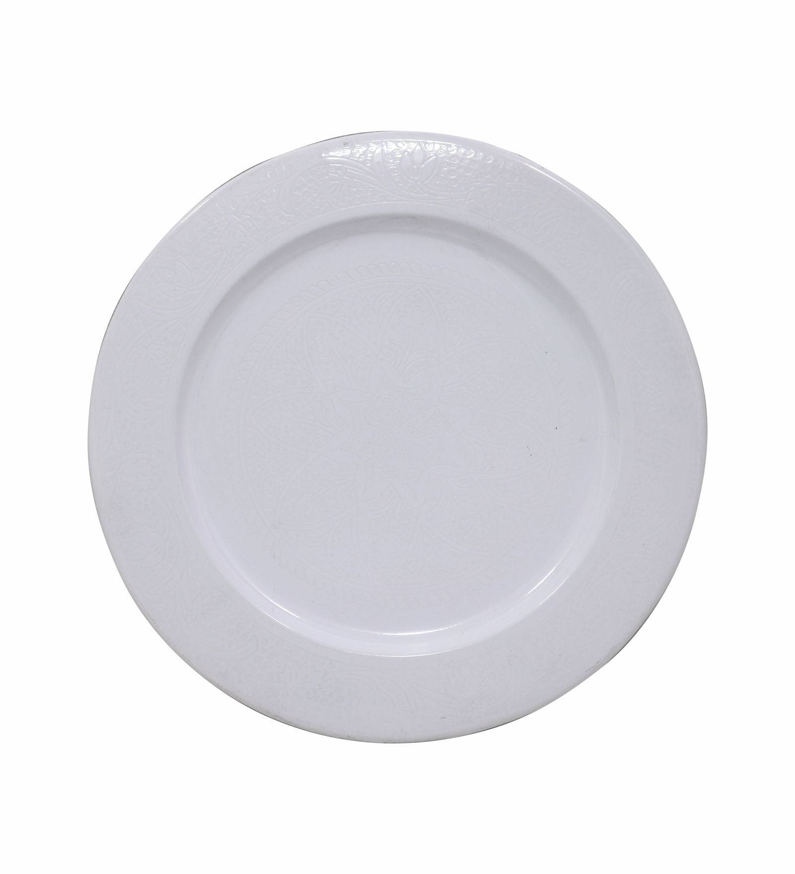 Metal Charger Plate, Set Of 4 - White