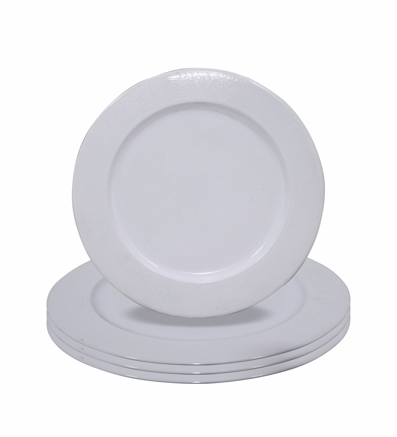 Metal Charger Plate, Set Of 4 - White
