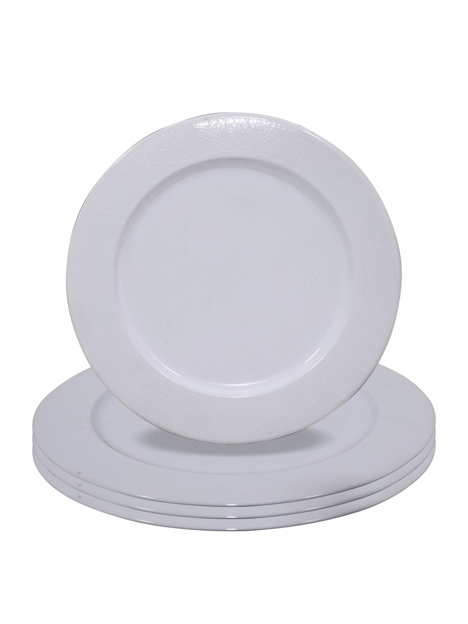 Metalsmith 13 Inch Round Decorative Serving Plate For Formal Occasions, Parties And Wedding Charger Plate (Pack of 4)