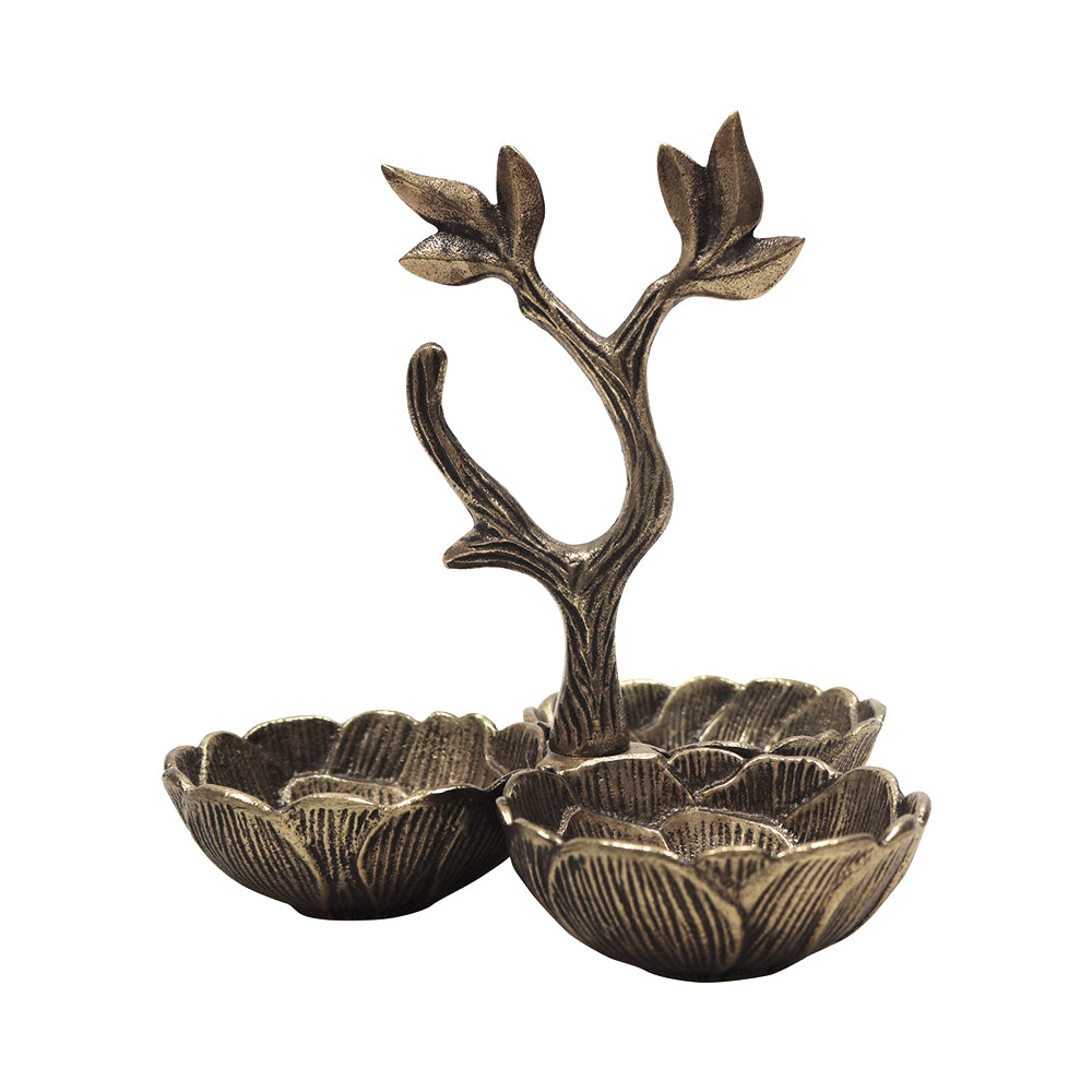 Metal Serving Bowl Set - Brass Antique
