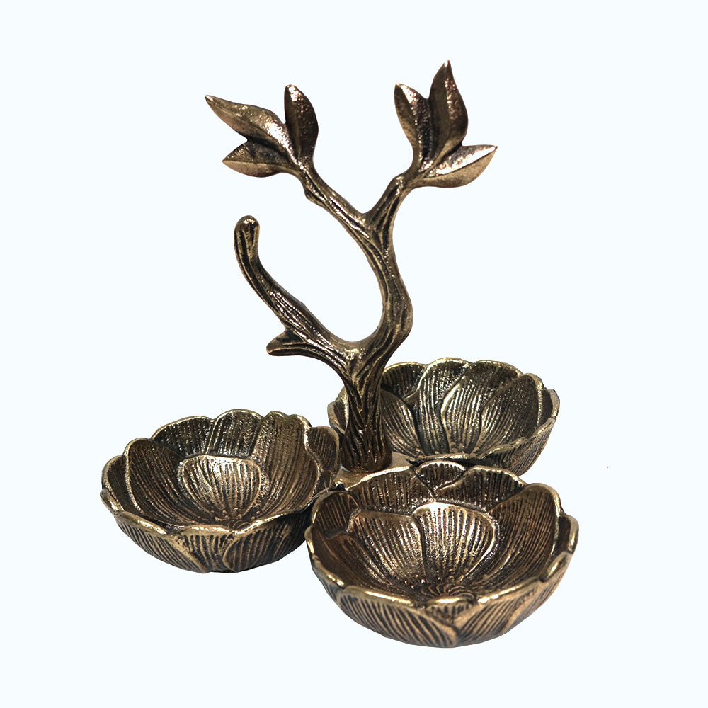 Metal Serving Bowl Set - Brass Antique