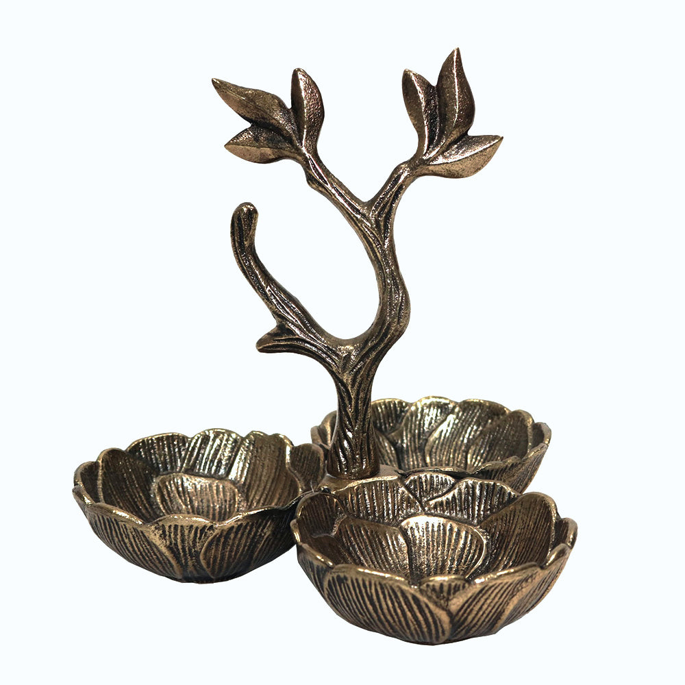 Metal Serving Bowl Set - Brass Antique