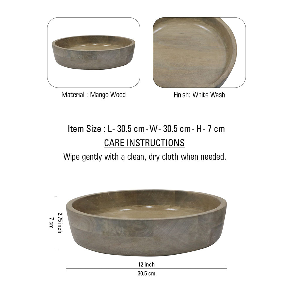 Wooden Serving Bowl For Home & Office Décor