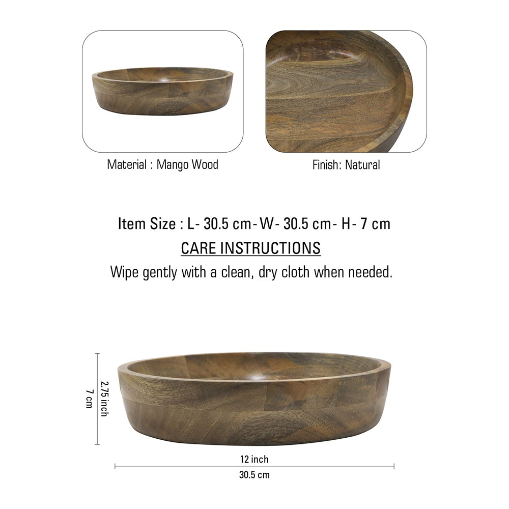 Wooden Serving Bowl For Home & Office Décor