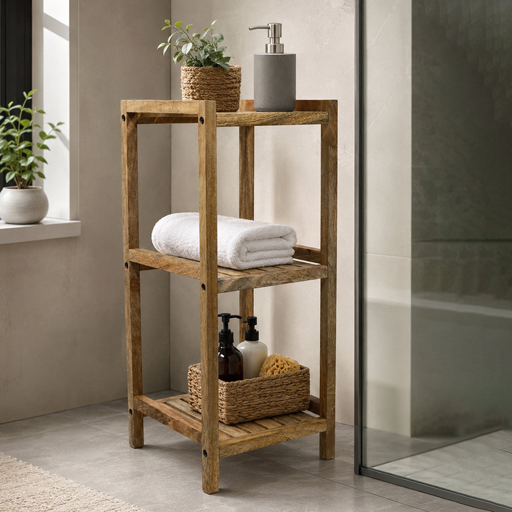 Wooden Storage Rack, Small - Natural