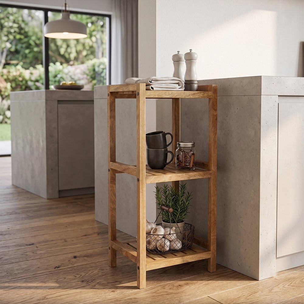 Wooden Storage Rack, Small - Natural