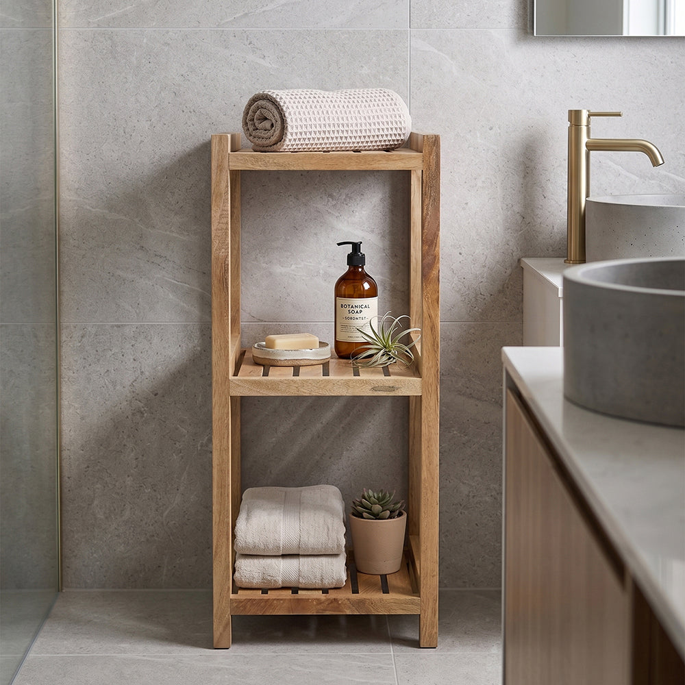 Wooden Storage Rack, Small - Natural