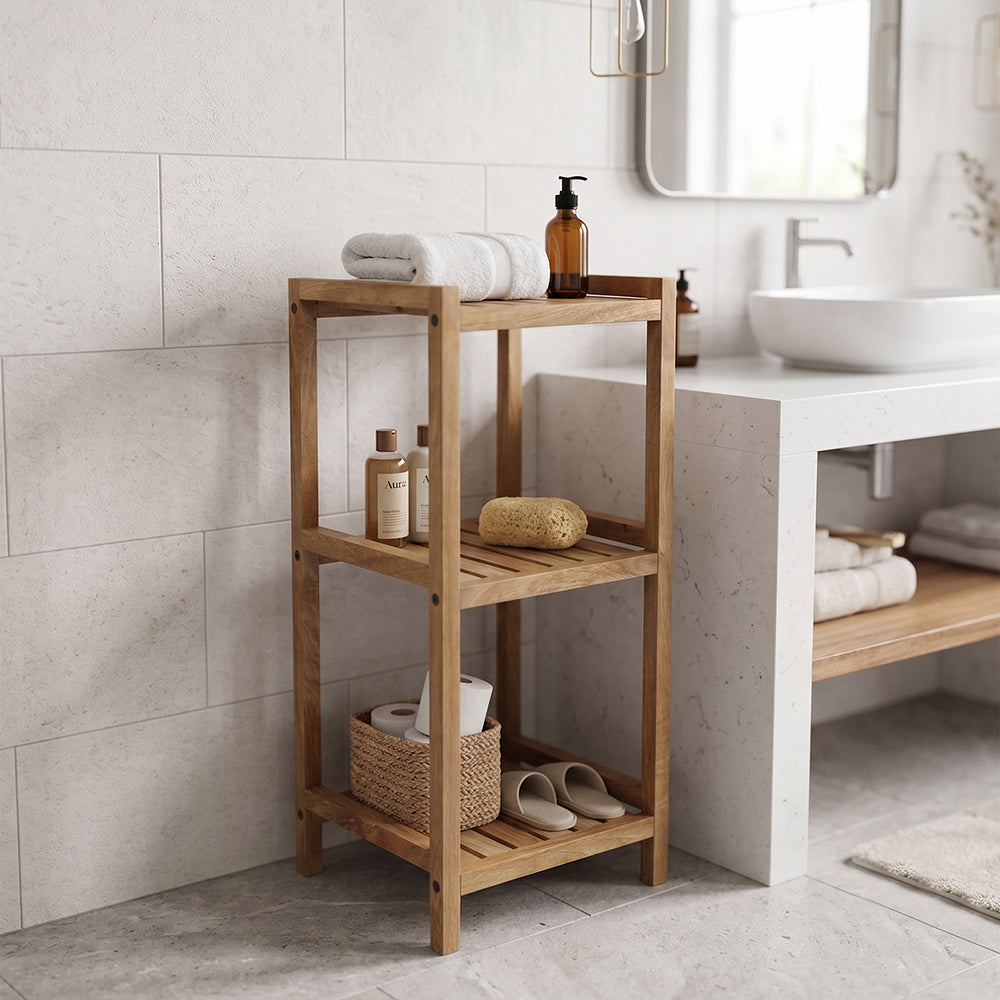Wooden Storage Rack, Small - Natural