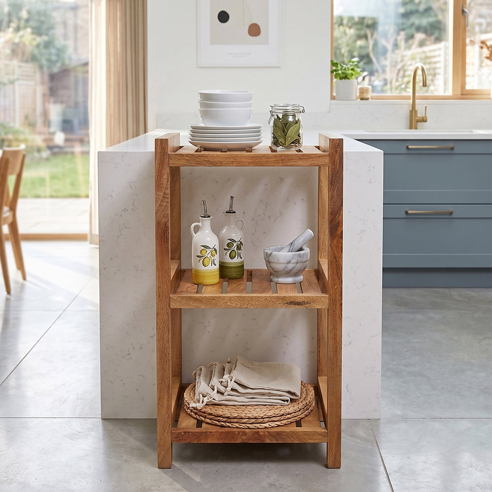Wooden Storage Rack, Small - Natural