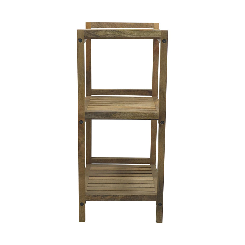 Wooden Storage Rack With 3 Shelves, Large - Natural