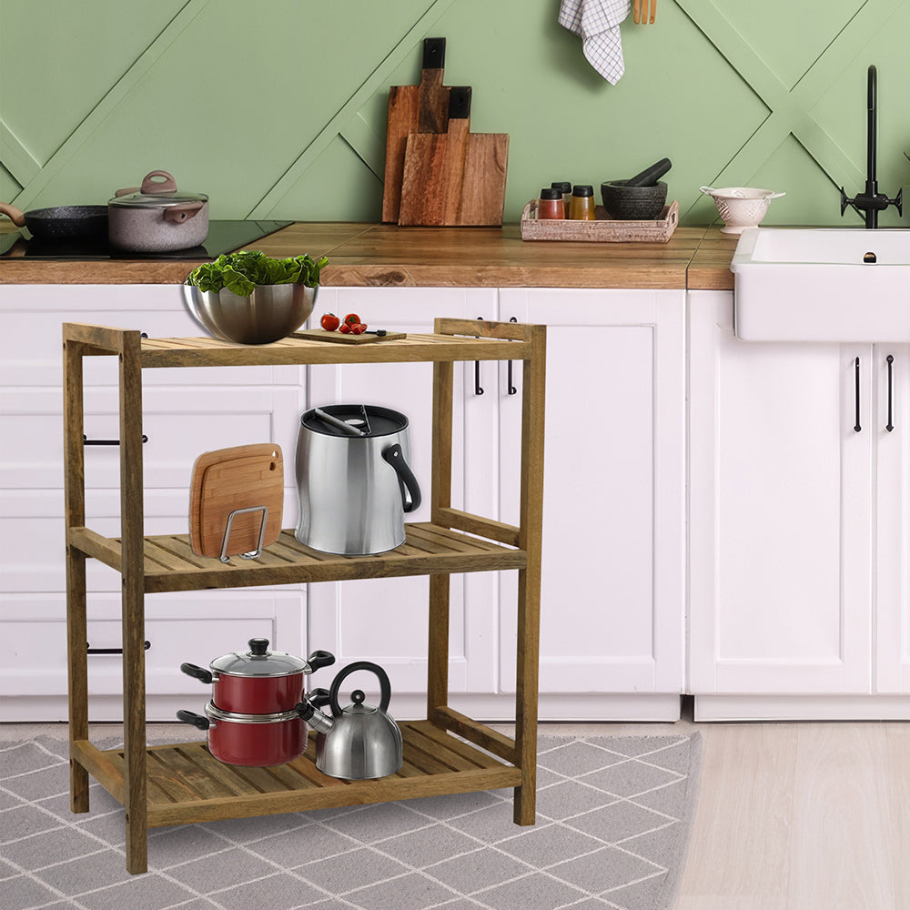 Wooden storage kitchen rack