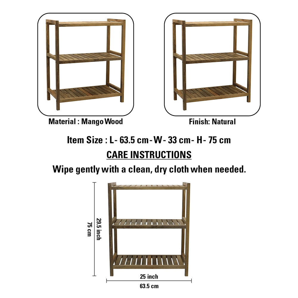 Wooden storage kitchen rack