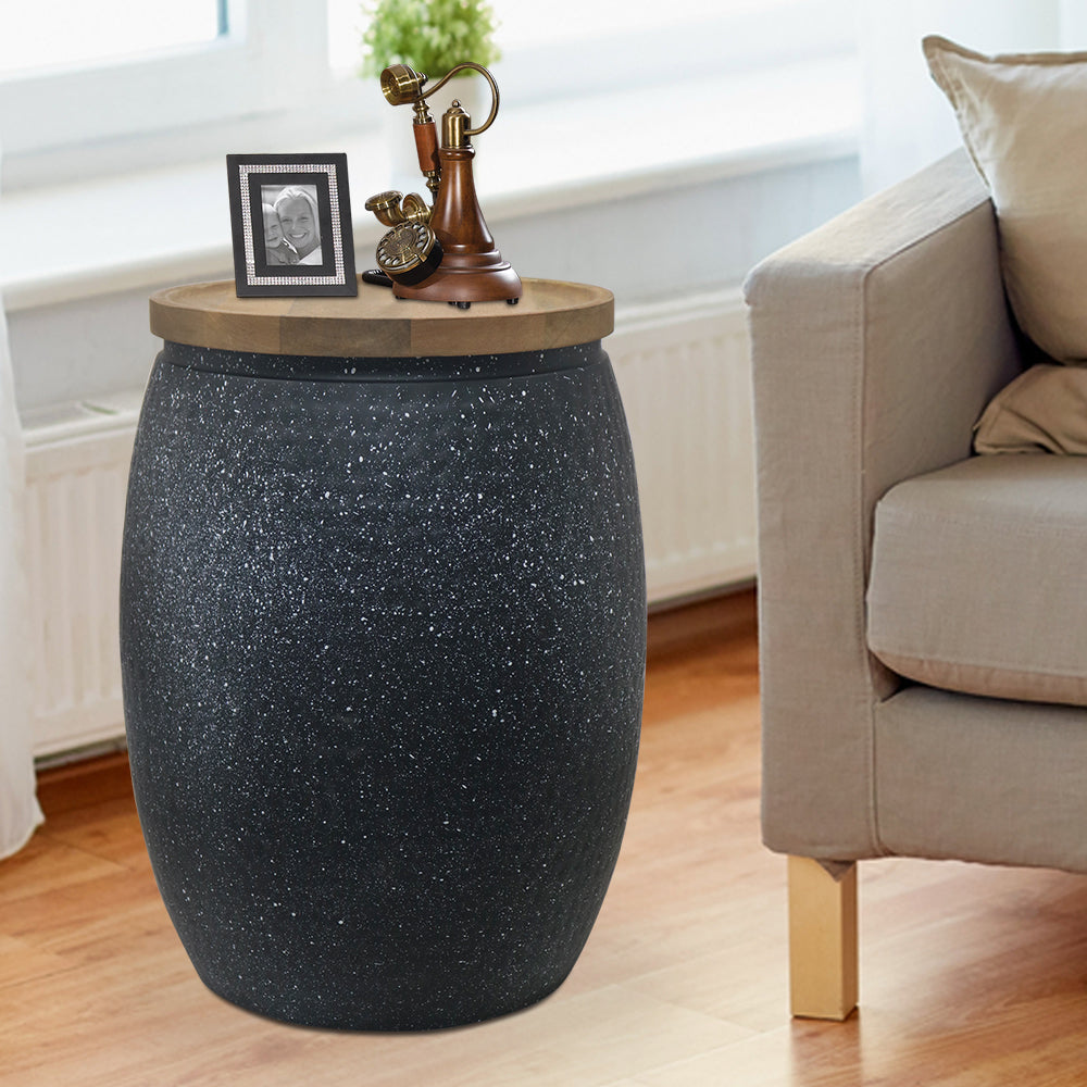 Iron Hammered Design Storage Side Table For Home, Kitchen And Office