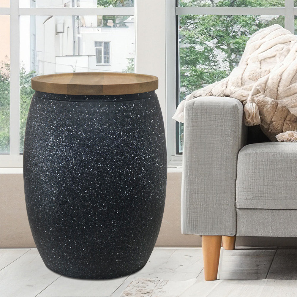 Iron Hammered Design Storage Side Table For Home, Kitchen And Office