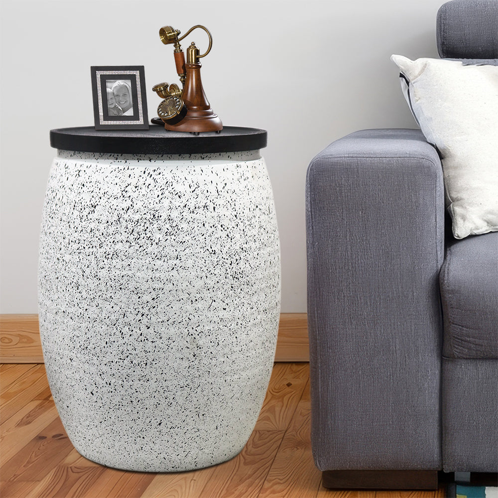 Iron Hammered Design Storage Side Table For Home, Kitchen And Office