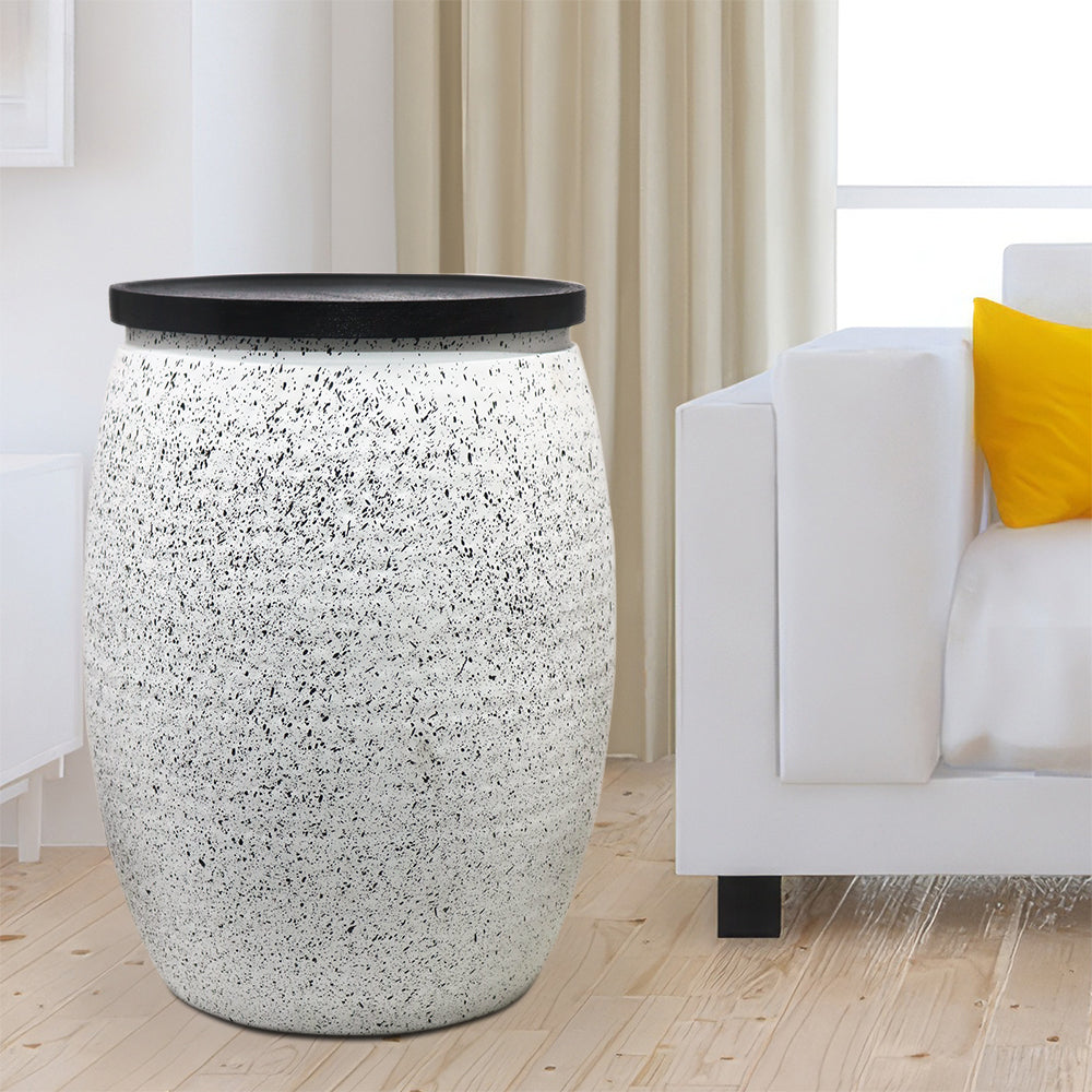 Iron Hammered Design Storage Side Table For Home, Kitchen And Office