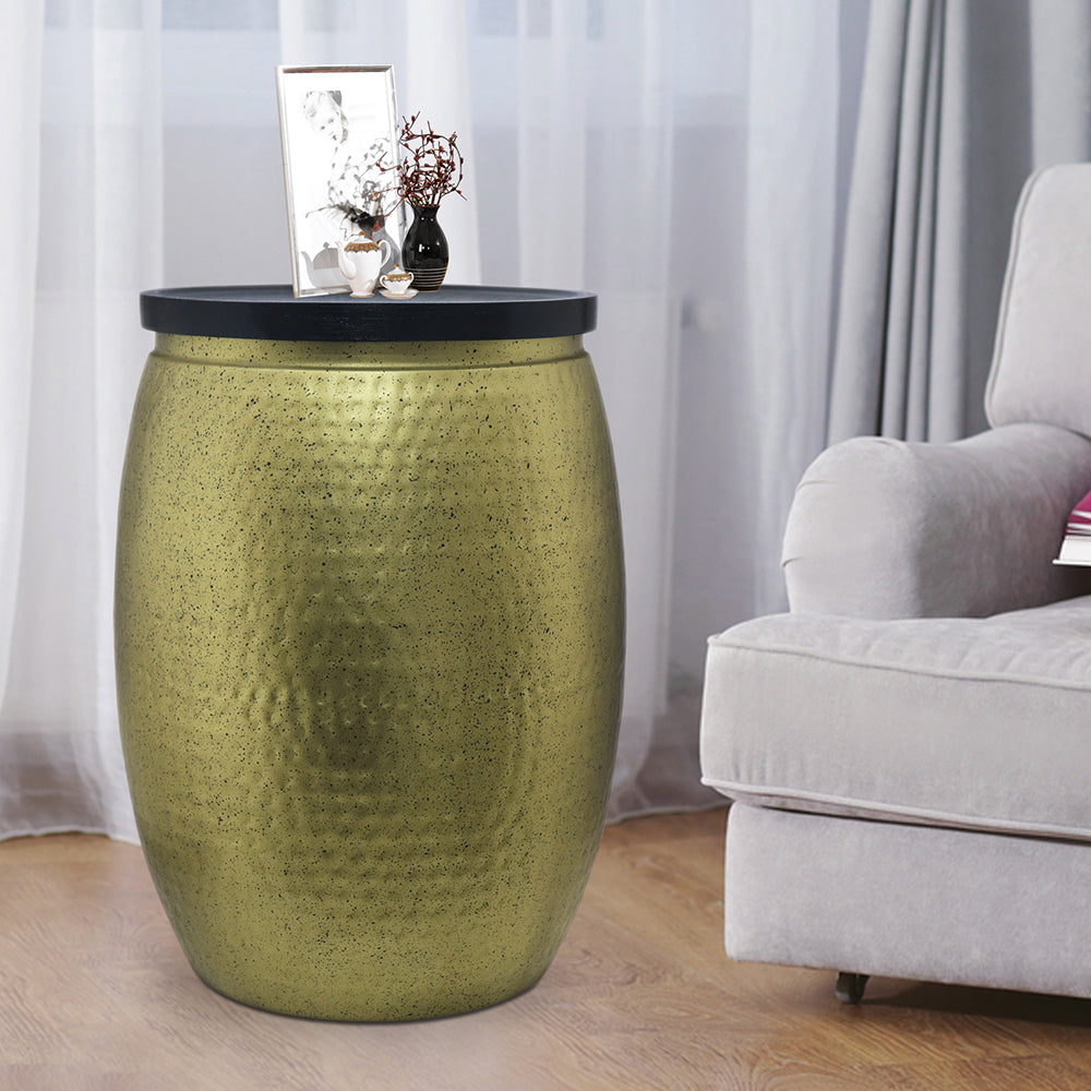 Iron Hammered Design Storage Side Table For Home, Kitchen And Office