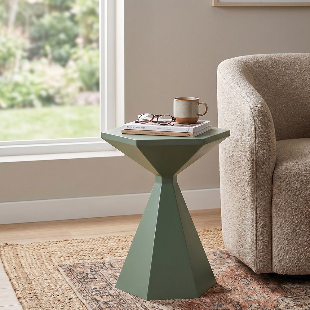 Zorin Metal Side Table - Green