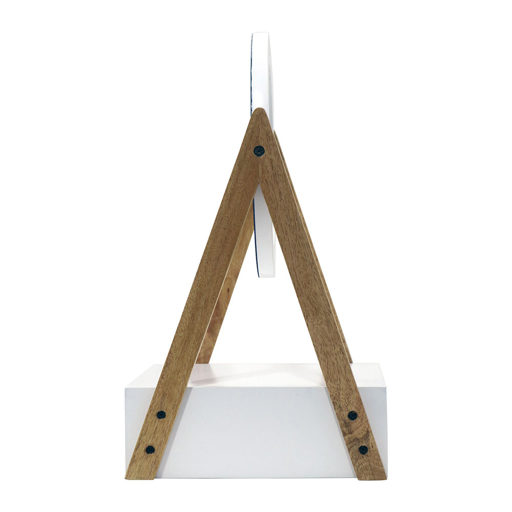 Wooden Vanity Mirror With White Deco for Home Décor