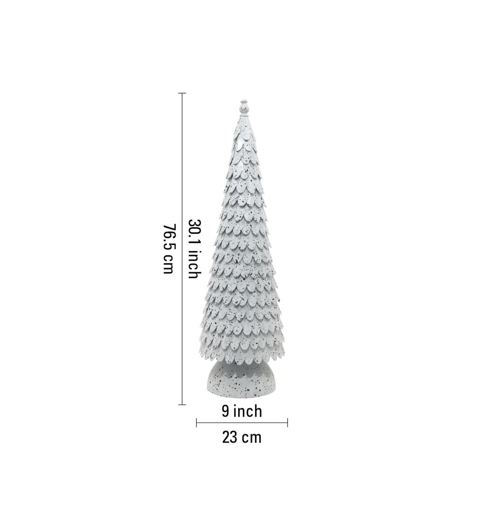 Metal Christmas Tree Decorative Accent - White