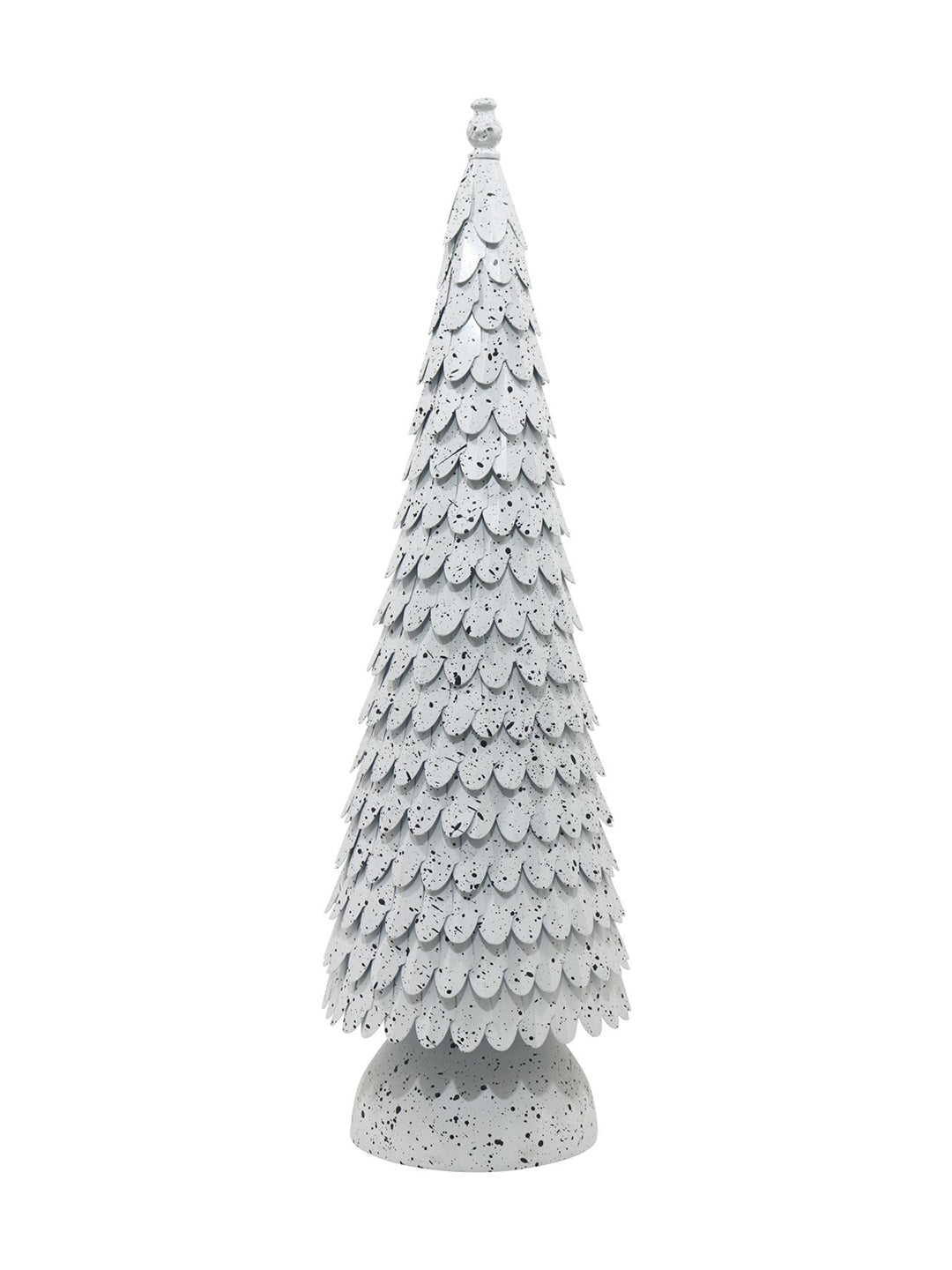 Elegant White Speckled Christmas For Tree Home Decoration Powder Unique Metal Décor Contemporary Holiday Accent
