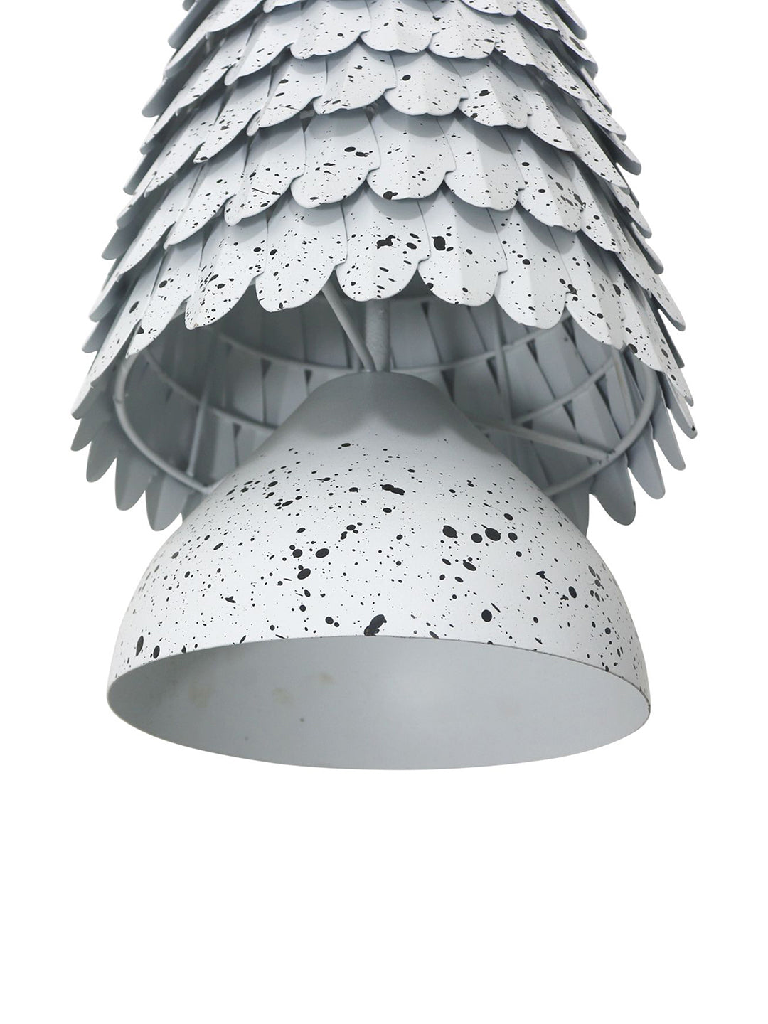 Elegant White Speckled Christmas For Tree Home Decoration Powder Unique Metal Décor Contemporary Holiday Accent