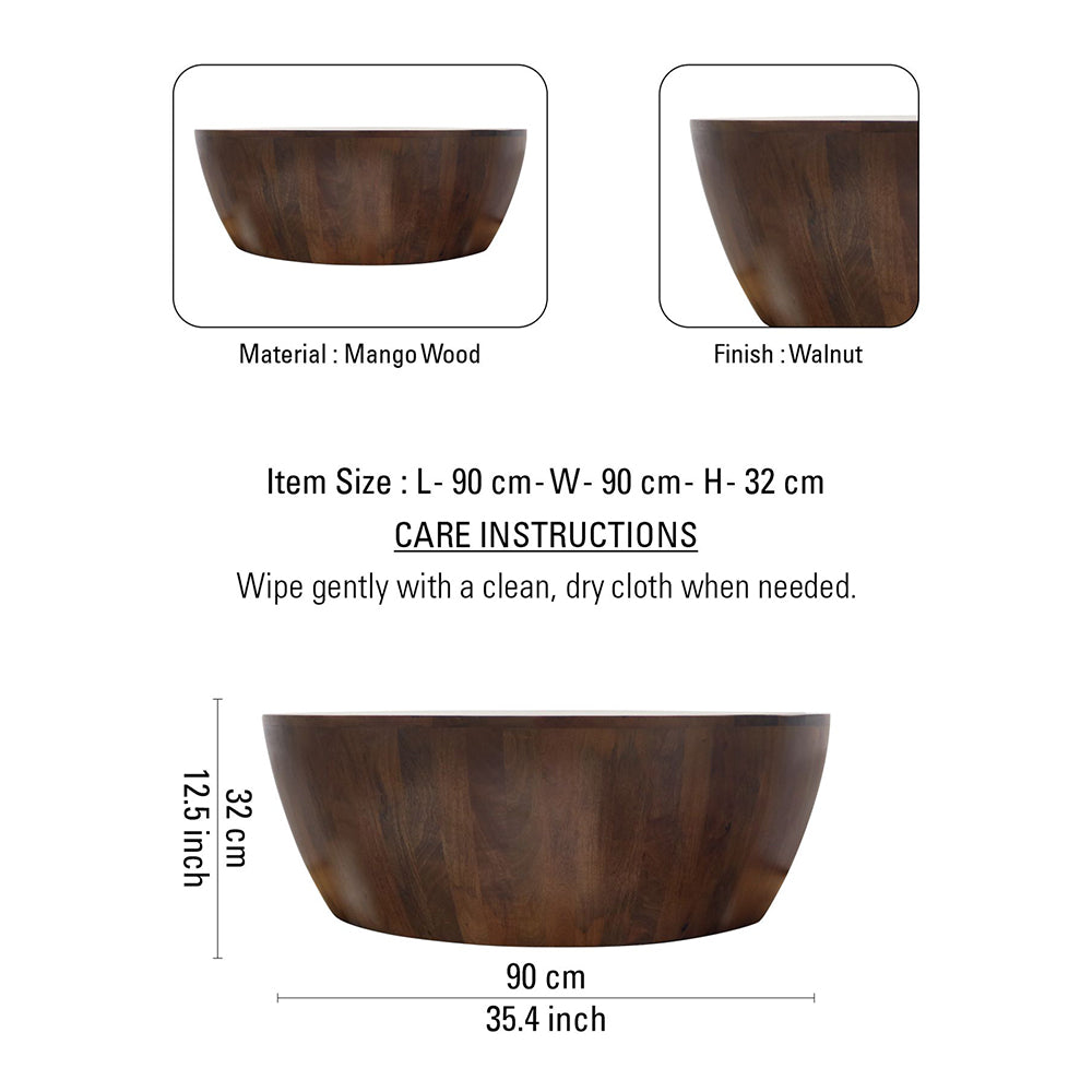 Wooden Coffee Table, Large - Natural