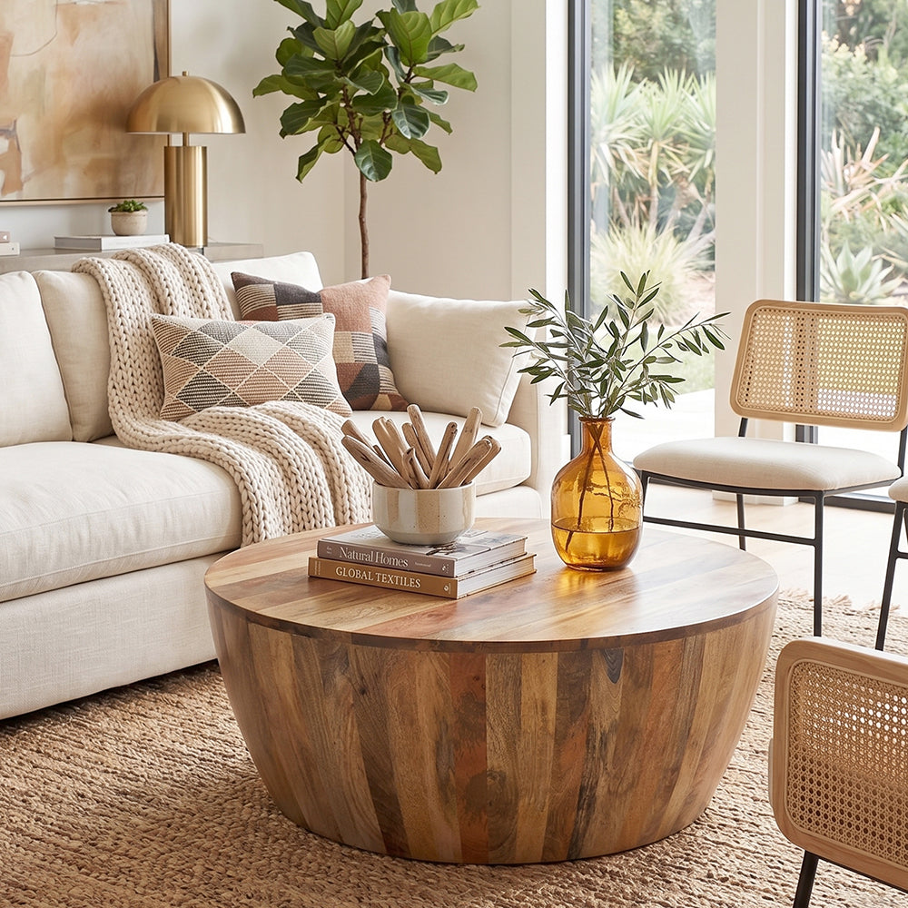 Zenn Wooden Coffee Table, Large - Natural