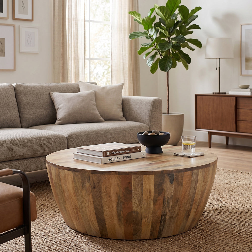 Zenn Wooden Coffee Table, Large - Natural