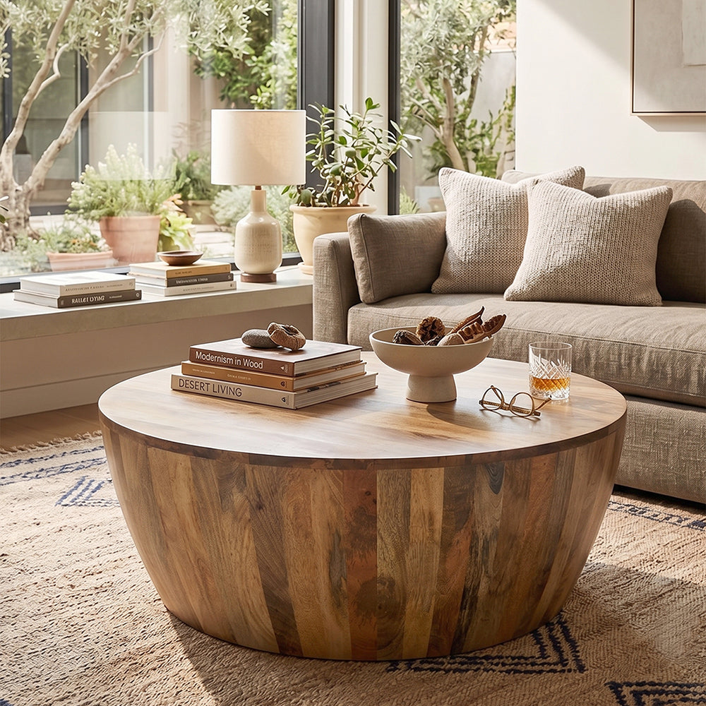 Zenn Wooden Coffee Table, Large - Natural