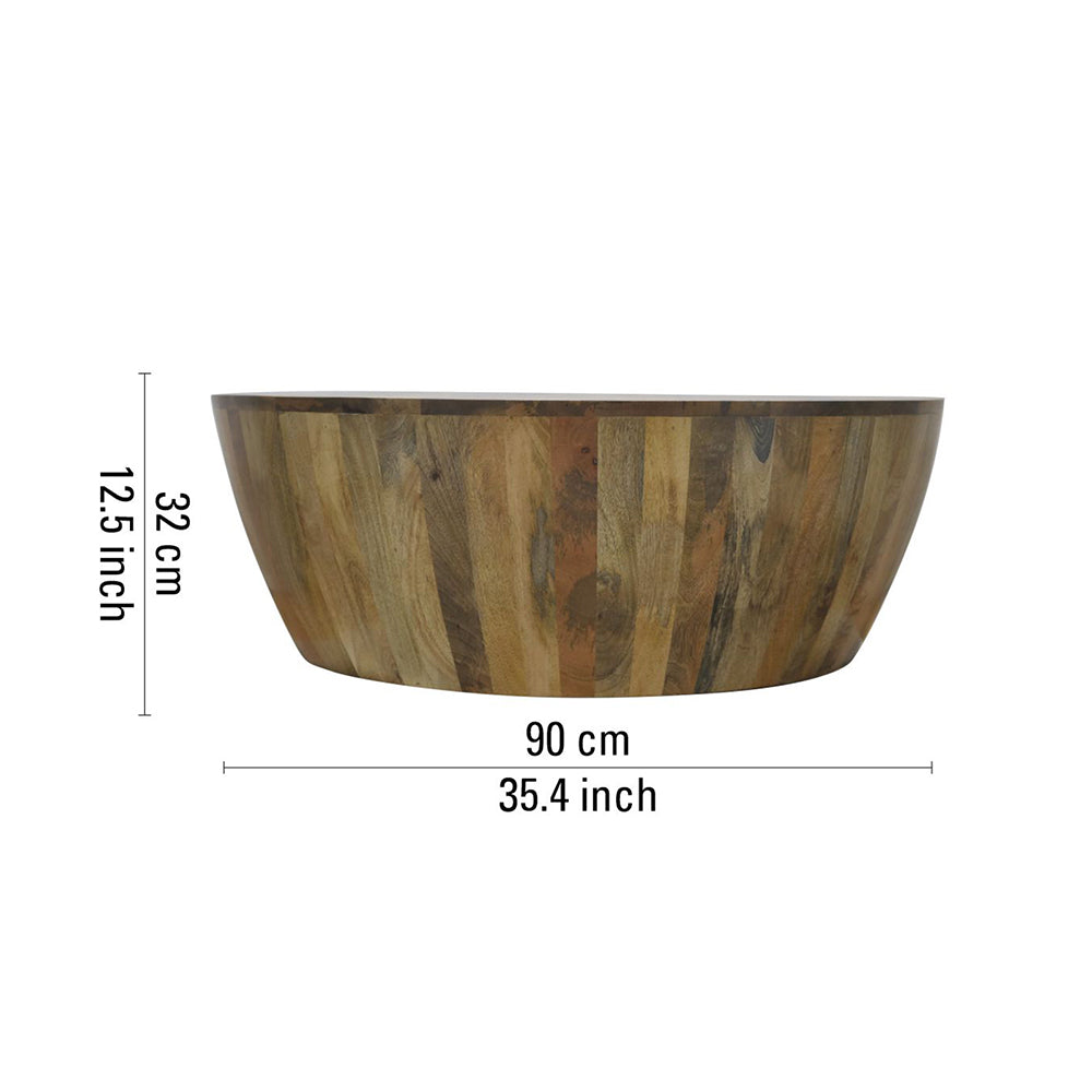 Zenn Wooden Coffee Table, Large - Natural