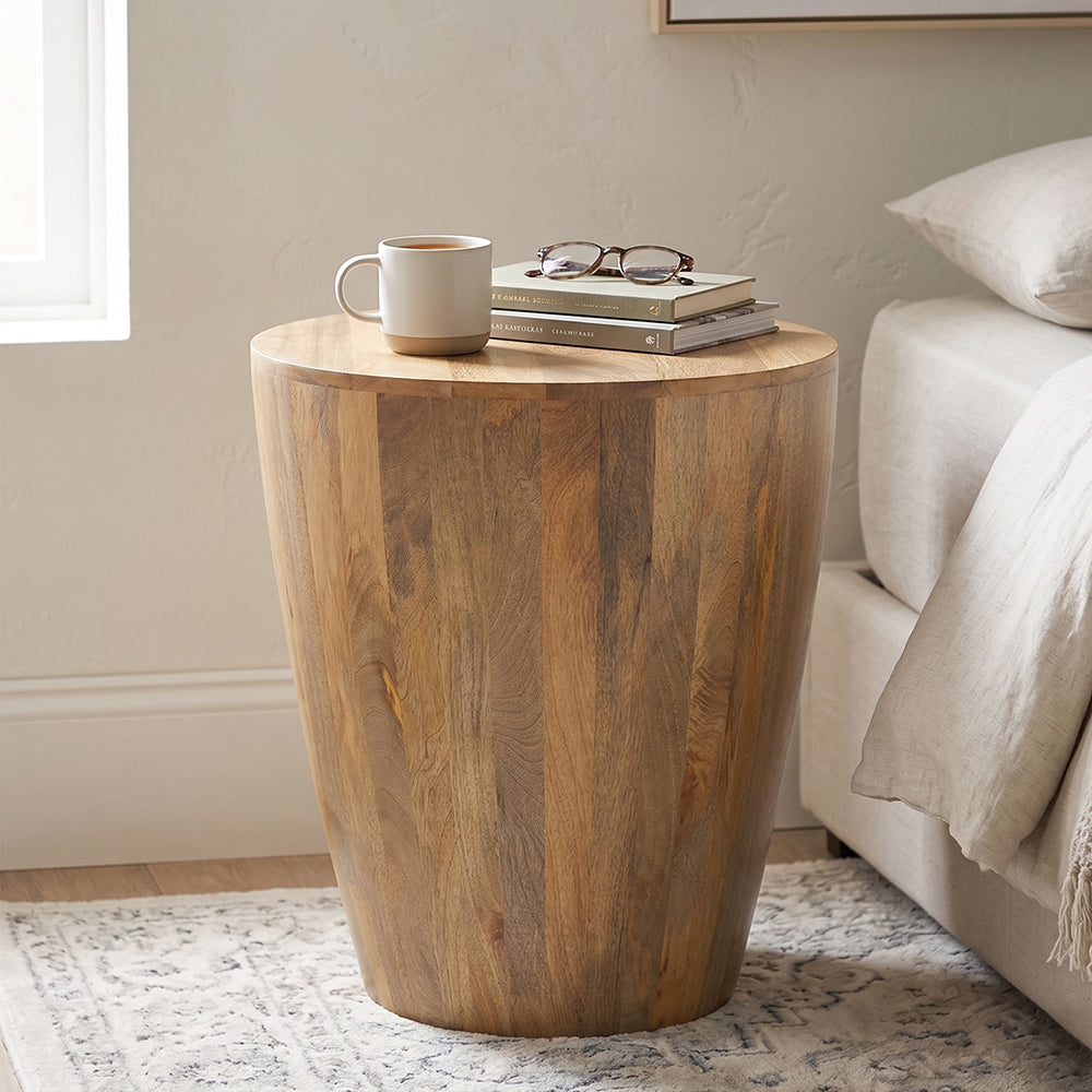 Zenn Solid Wood Side Table - Natural
