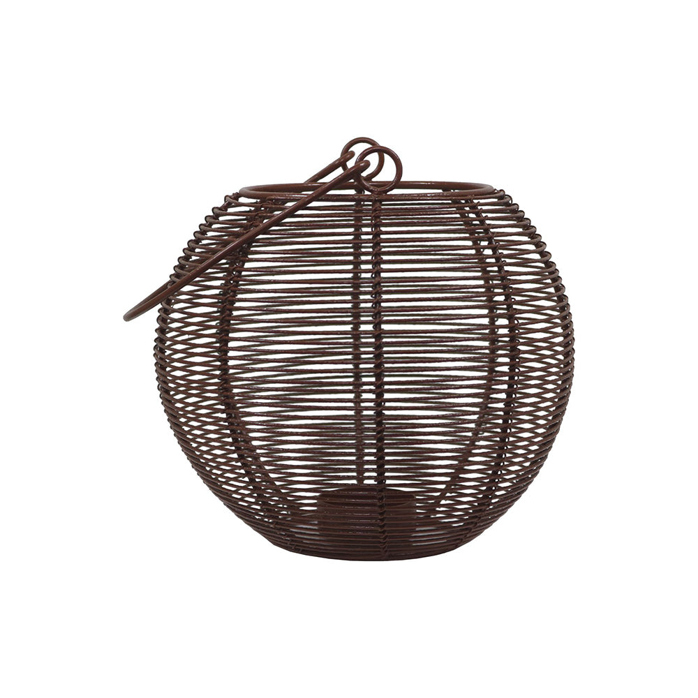 Metal Wire Lantern - Brown