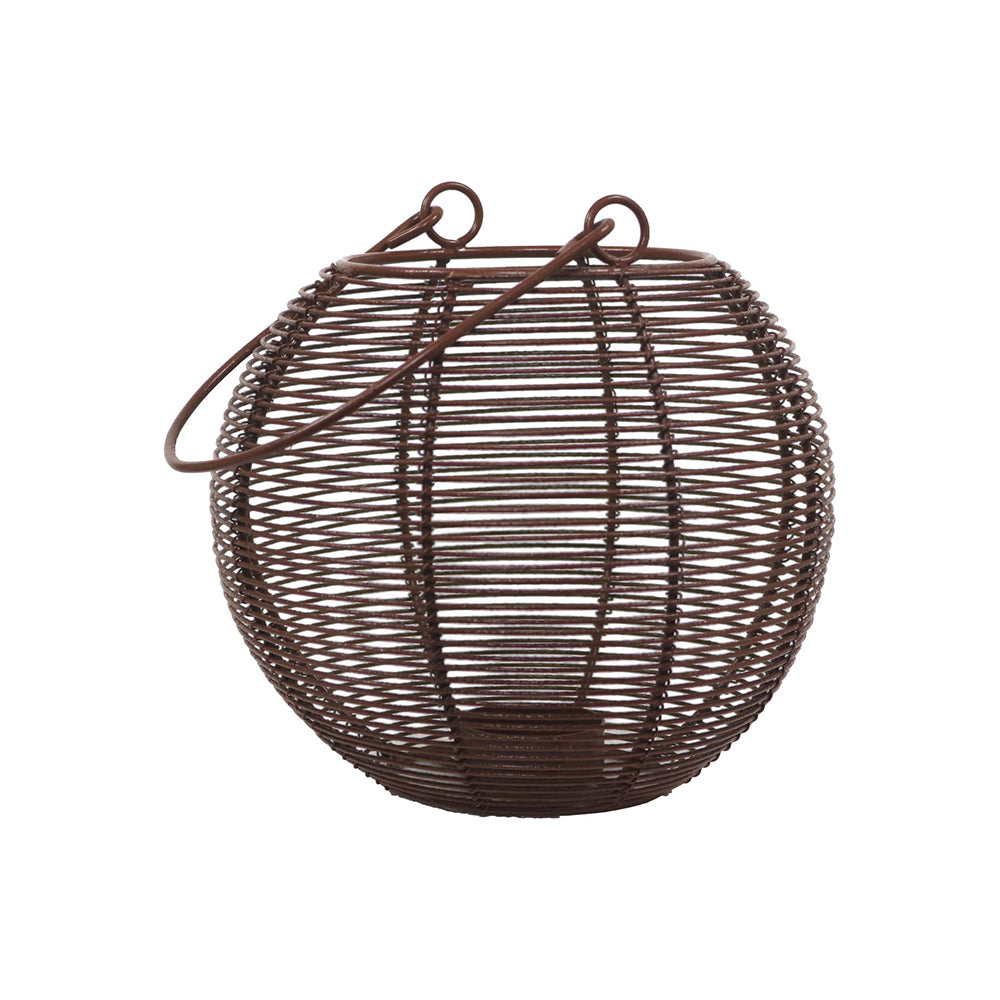 Metal Wire Lantern - Brown