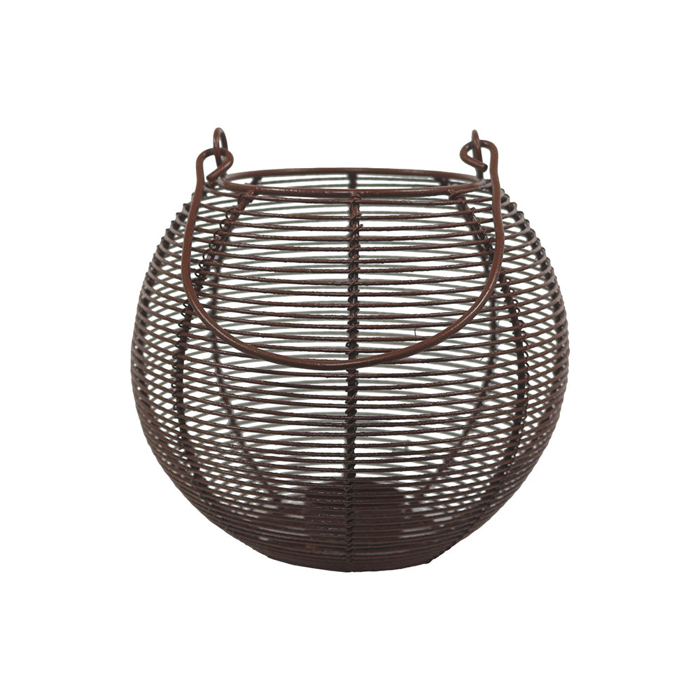 Metal Wire Lantern - Brown
