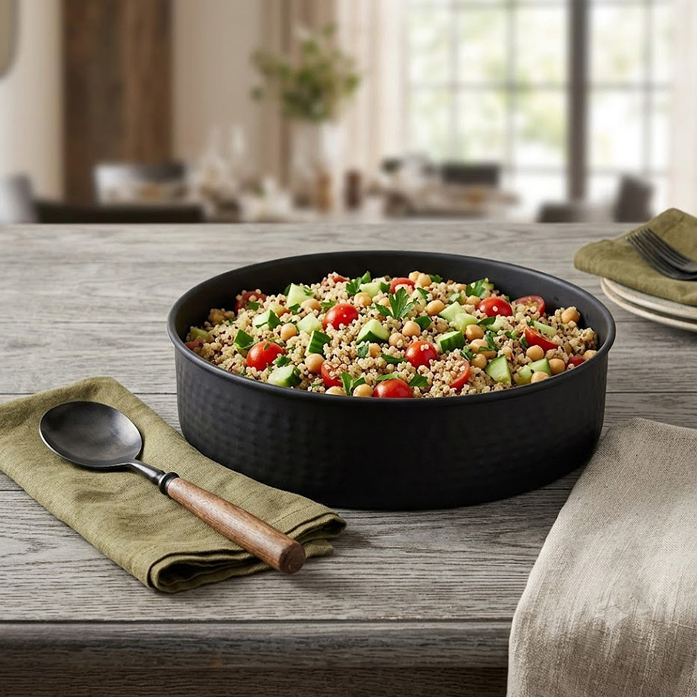 Husk Metal Serving Bowl - Black