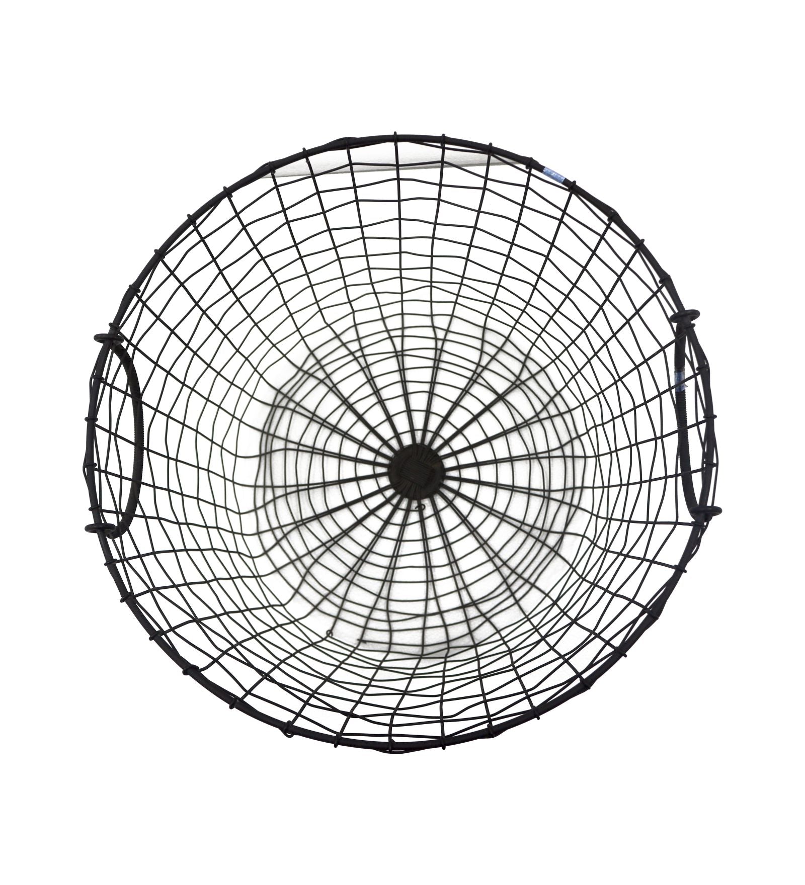 Metal Storage Basket, Round - Black