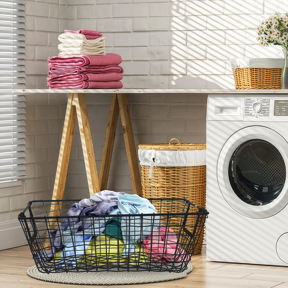 Iron Handcrafted Black Basket - Rectangular