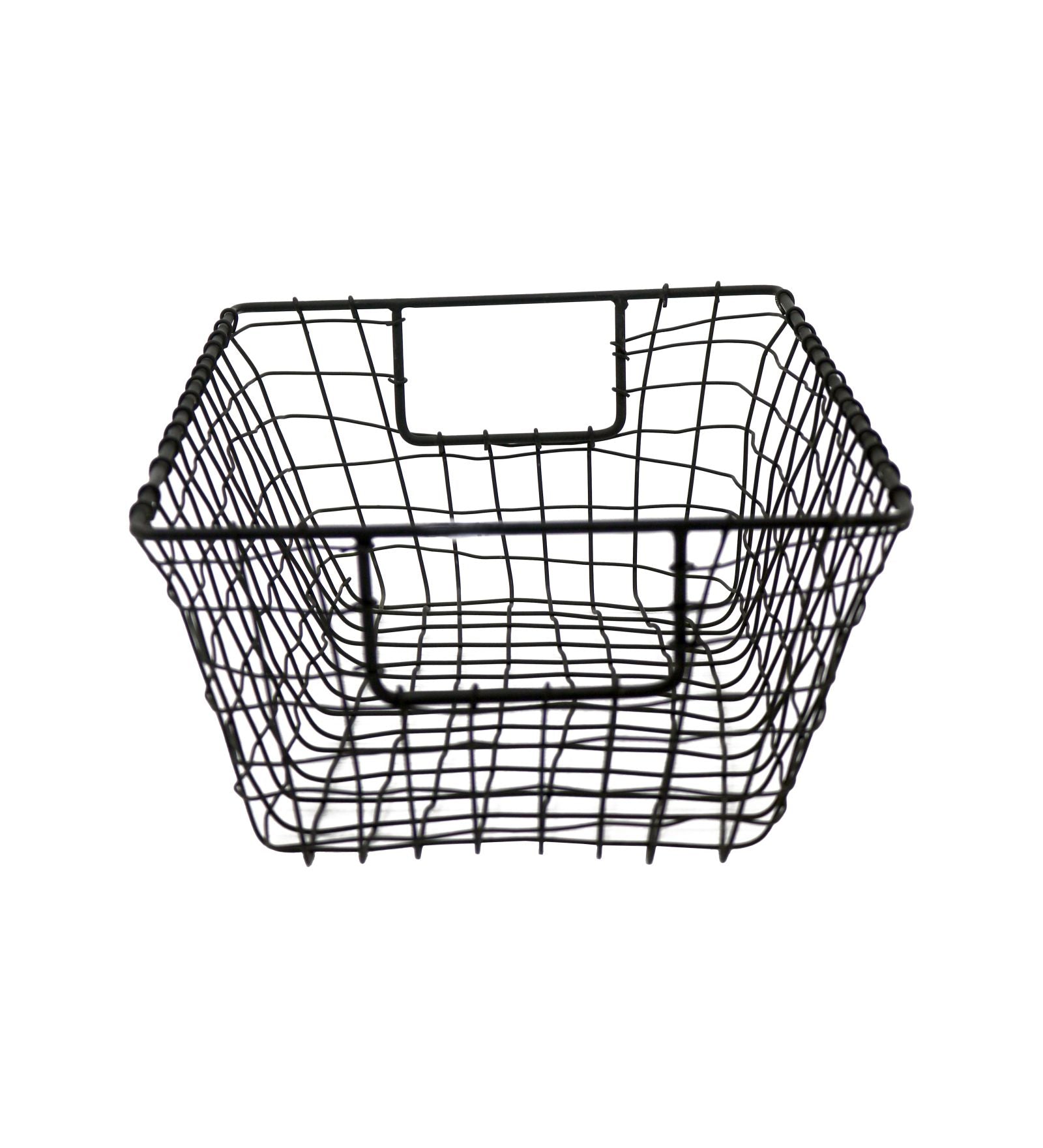 Metal Storage Basket, Rectangle - Black