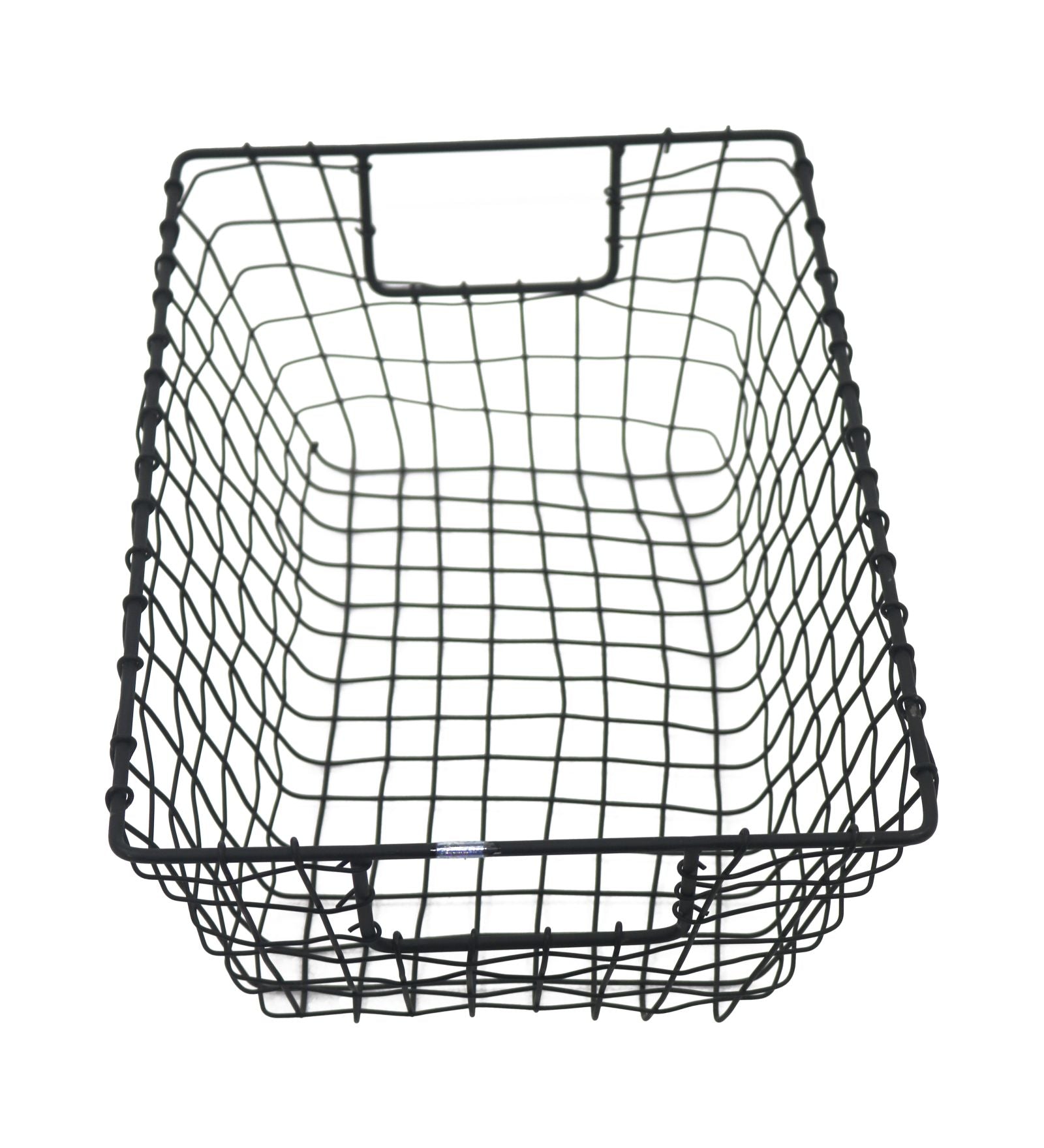 Metal Storage Basket, Rectangle - Black