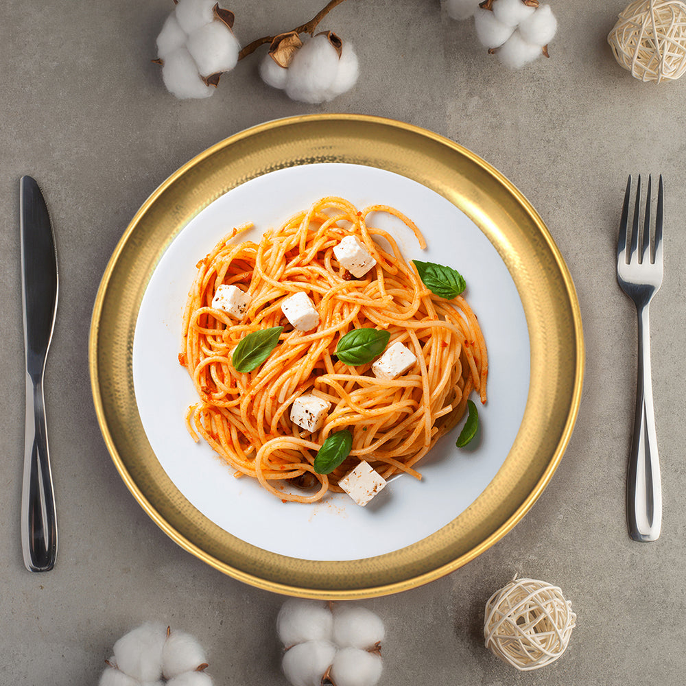 Metal Charger Plate Iron EPL Gold Set of 6