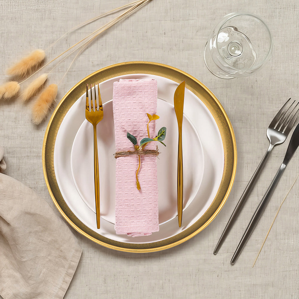 Metalsmith 13 Inch Round Decorative Serving Plate For Formal Occasions, Parties And Wedding Charger Plate (Pack of 1)