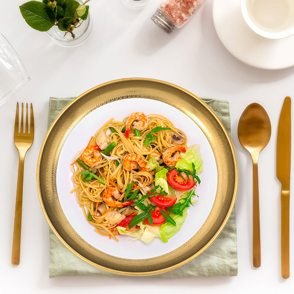 Metal Charger Plate Iron EPL Gold Set of 6